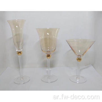 أكواب كوكتيل ملونة Martini Glass مع الذهب